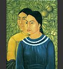 Frida Kahlo Canvas Paintings - Two Women